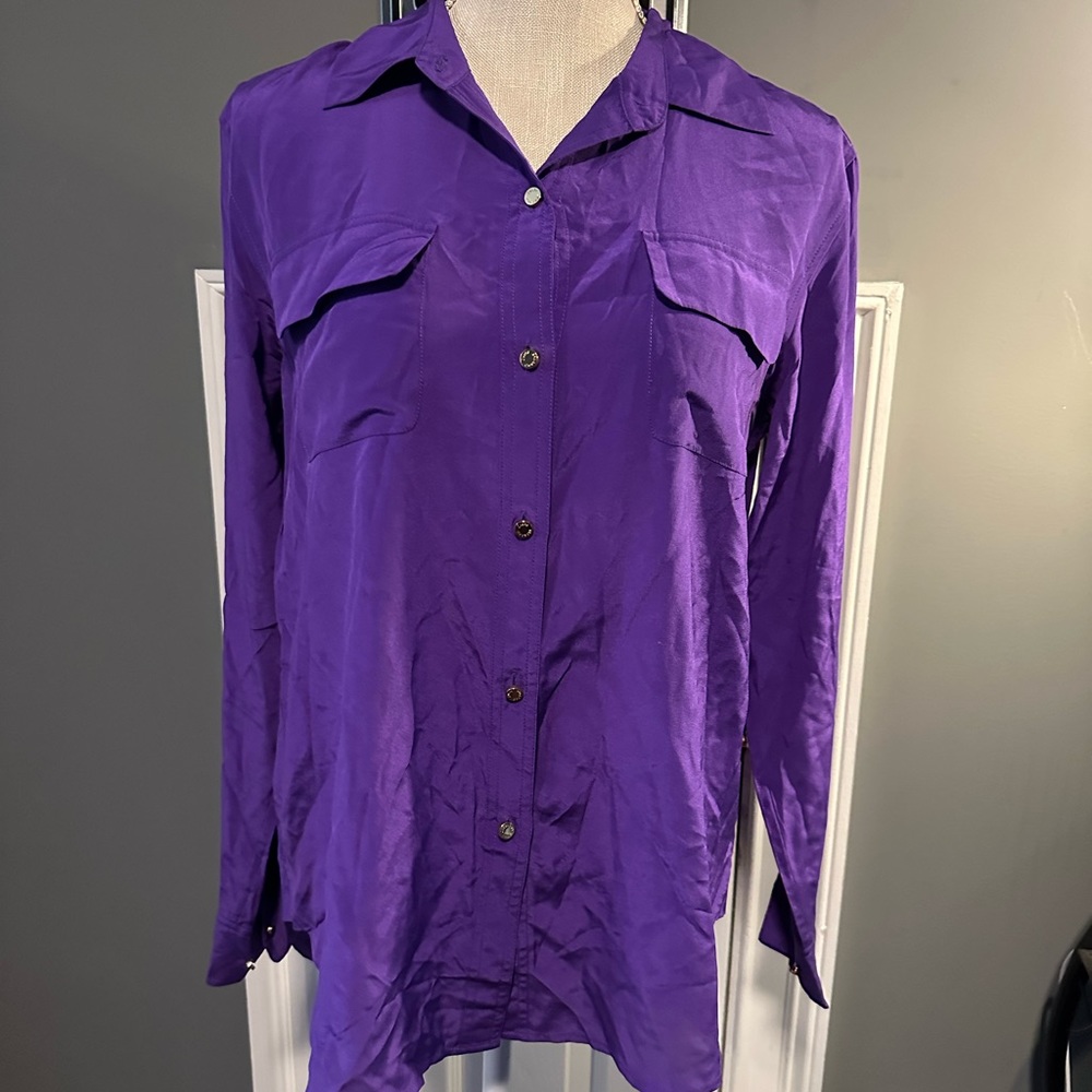 Juicy Couture Purple Button Down Blouse - Size 2